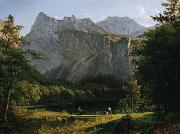 Josef Feid Backward lake Langbath oil painting